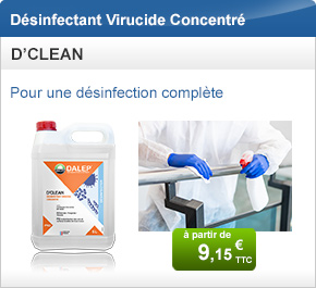Désinfectant Virucide Concentré - D'CLEAN - Pour une désinfection complète des surfaces, matériels, outils...