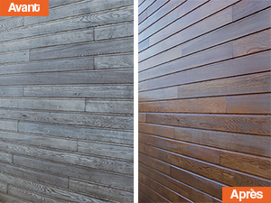 Effet avant / après - LASURE ACRYLIQUE INCOLORE