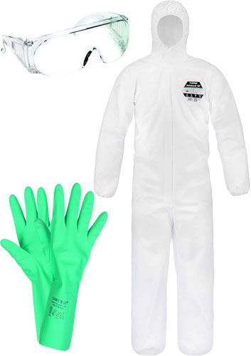 KIT EPI - Lunettes / Combinaison jetable / Gants usage unique